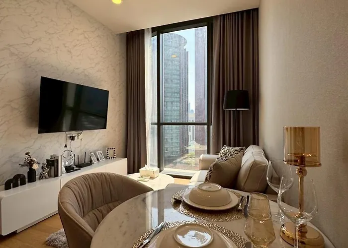 ห้องพักใจกลางกรุงเทพฯ ใกล้สยาม 아파트 방콕